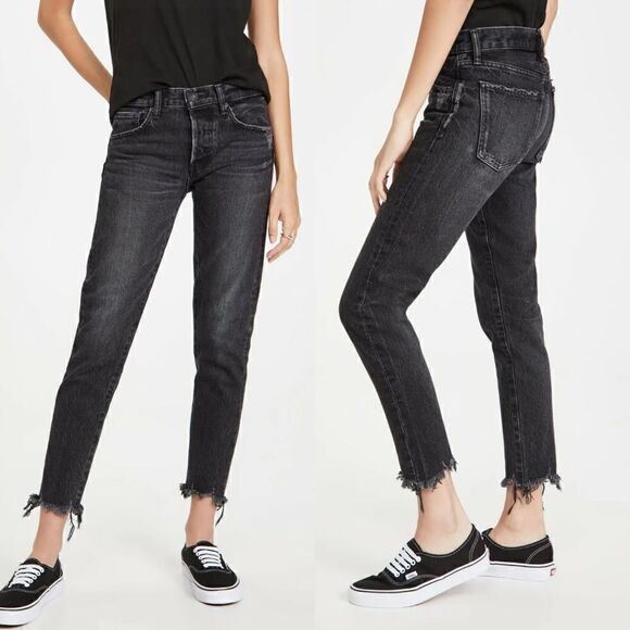 NWT MOUSSY VINTAGE Staley Tapered Jeans in Black - Picture 3 of 14